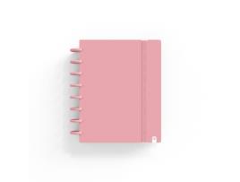 Caderno INGENIOX A5 Pautado 80Fl 100G Foam C/Elástico Rosa Pastel 66025025