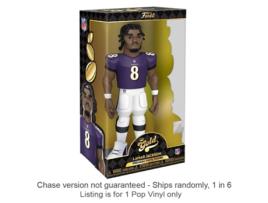 Figura Funko NFL: Ravens Lamar Jackson 12 Vinyl Gold Chase Envia 1 Em 6