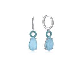 VICEROY JEWELS Brincos femininos 13196E000-93 prata turquesa e cristal