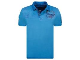 Polo de Homem GEO NORWAY Algodão Azul (3XL)