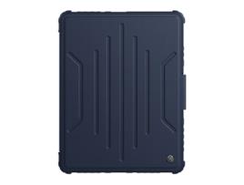 Capa ZRUXE para Ipad Pro 12.9 2022 / 2021 / 2020 / Air 2020 / Air 2022 Capa de Couro Multifuncional para Tablet com Compartimento para Caneta Azul