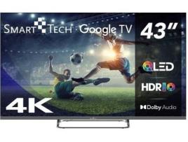 TV GOOGLE QHD SMART TECH 43QG02V (QLED - 43'' - 109 cm - 4K Ultra HD - Smart TV)