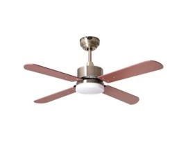 Ventilador DC KENIA couro função reversa temperatura ajustável LED INTERLUSA
