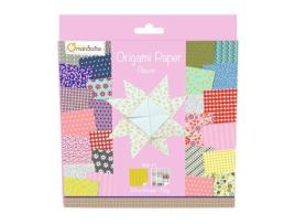 Papel Origami AVENUE MANDARINE 30 Padroes Flores 20X20cm 60Fl Am52507