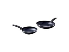 Conjunto de Frigideiras de Cerâmica Saudável Antiaderente GREENPAN Cambridge de 20 Cm e 28 Cm Sem Pfas Preta