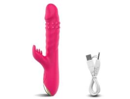 Vibrador Dildo Rotativo Telescópico Para Mulheres Ponto Gda Vagina Vibrador Empurrador De Coelho Brinquedos Sensuais Adultos ECENLEN