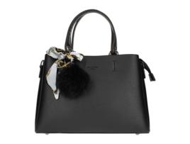 GALLANTRY Bolsa com Pompom e Cachecol Preto