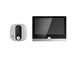 Câmera Olho de Gato Inteligente Sem Fio Wi-Fi Monitoramento Doméstico Remoto Vídeo Porteiro Campainha ZXXI