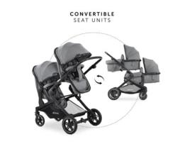 Carrinho Duplo Tandem Atlantic Twin Cinza Melange Da HAUCK