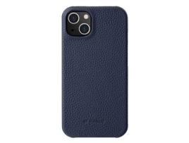 Capa para iPhone 15 Plus MELKCO Pele Sintética Azul