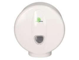 Dispensador de papel higiênico BUNZL Greensource Mini Jumbo feito de ABS cor branca