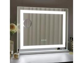 Espelho Maquilhagem FENCHILIN com Luz Led 3 Cores Regulável Rectângulo 58X 46 Cm