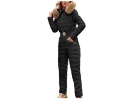 Macacão Ultrafina de Mulher GC-AOKEAO Poliéster Preto (L)