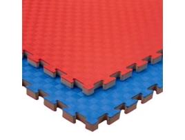 Tatami Puzzle 1 Peça 1M² Con Mas Densidade para Artes Marciais / Piso Tatami Profissional 25Mm Premium Vermelho/Azul JOWY