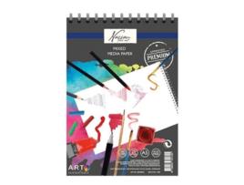 Bloco de Argolas Mix Media A5 25 Folhas NASSAU