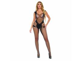 Bodystocking PINK LIPSTICK Preto (Tamanho único)