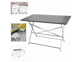 Mesa Dobrável de Metal Java 110 X 70 X73 Cm Antracite FORNOR