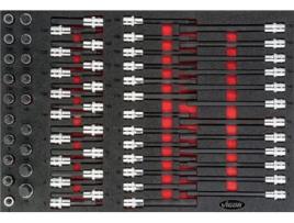 Conjunto de soquete de chave de fenda VIGOR V4727 Quadrado oco 1/2 polegada 12 5 mm Perfil de cunha interna Ribe-Cv T Profile Con Profile