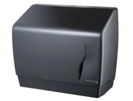 Dispensador de Papel Toalha de Mão para Casa de Banho, Caixa de Abs Preto Industrial, Montagem na Parede