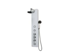 Coluna de Hidromassagem Termostática em Vidro Branco Modelo Gs-49 UNIVERSAL DE GRIFERÍA