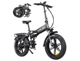 Bicicleta Elétrica VITILAN V3 750W Motor Brushless 45 Milhas Alcance Shimano 7 Velocidades Preto