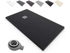 Base de Duche Resina Preto 100X180 Quadro Valvula 180X100 ESTILOBAÑO