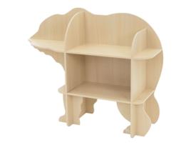 Estante para Crianças com 2 Níveis Design de Urso Armário para Brinquedos Prateleiras Abertas JOYZ