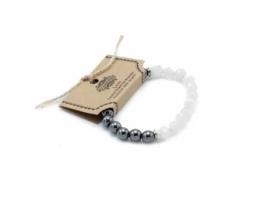 Pulseira de Pedra Natural Quartzo Rosa Magnético Unidade