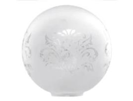 Abajur de Vidro Esférico Fosco 16Cm Boca 5Cm
