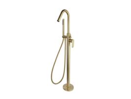 Conjunto de Torneira para Banheira de Pé Única Ouro Escovado com Acessórios Da Série Alexia. RAMON SOLER