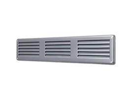 Gl306Rg Grelha de Ventilação Retangular em Chapa Pintada de Cinza com Rede Anti-Insetos Dimensões 300 X 60 Mm LA VENTILAZIONE
