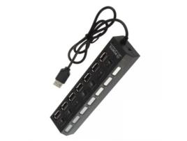 Adaptador de Hub Usb 2.0 com 7 Portas e Divisor de Torneira Entrada de Led Liga/Desliga HAPPYHOMY