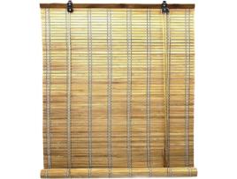 SOLAGUA Cortina de Rolo de Bambu para Janela e Porta Inclui Acessórios 135X225Cm Carvalho