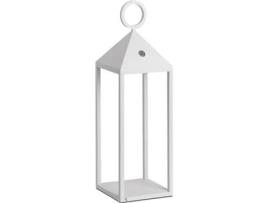 Lanterna Moderna Led Pic Nic 2.2W Ip54 Recarregável e Regulável H. 47Cm Branco ROSSINI ILLUMINAZIONE