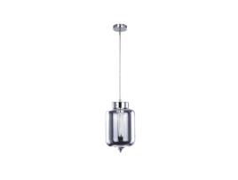 Lâmpada de Suspensão Universe In Metal Vidro Transparente Cromado 17X17X135 Cm EPIKASA