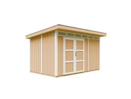 Abrigo de Madeira TIMBELA Em Painel Lp Smartside 8,7 m² com Piso e Ladrilhos Betuminosos L279xh412xh237 cm M904A Harvest Honey