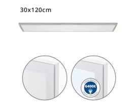 Painel de Superfície Voltaire 30X120 72W Led 5760Lm 6400K 120 C.120Xl.30Xalt.2 3Cm Níquel FERRIMEX