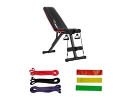 Fitness Fitness Bank Pack 500 129.5X45X118 Cm E 6 Faixas Elásticas Para Diferentes Níveis De Treinamento