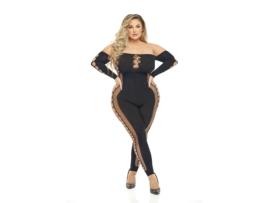 Bodystocking PINK LIPSTICK Preto (L)