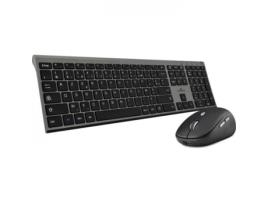 Teclado Mouse BLUESTORK Sem Fio Grapheme Preto Pack-Wl-Pc-Bk / Fr