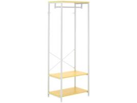 Suporte para Cabide Aço HOMCOM  Melamina de madeira cor Marrom 60x40x167.5 cm
