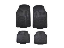 Tapetes de carpete para carro universal 4 peças carpete para carros preto ENEFERO