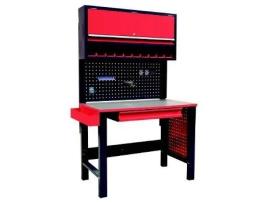 Bancada Demont1100 da composição METALWORKS 856001100 com painel e armário superior .