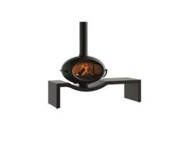 Fogão a Lenha de Ferro Fundido Antracite 7Kw P648124 INVICTA