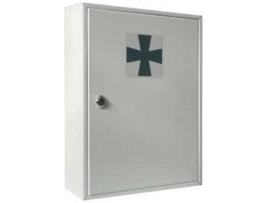 Armário CUBOHOTEL Farmácia com Chave (Branco - Aço - 40x30x10 cm - 3L)