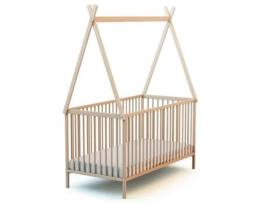 Cama de Bebê com Tenda de Madeira 70 X 140 Cm WEBABY