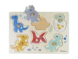 Puzzle KINDSGUT Dinos em Forma de 6 Peças Dinossauros