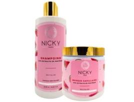 Lote Shampoo e Máscara com Extratos de Melancia NICKY PARIS