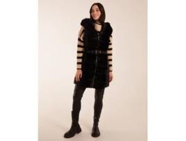 Colete de Mulher BLUE VANILLA Faux Fur Detail Preto (L)