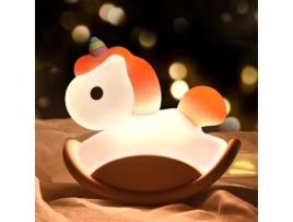 Luz Nocturna de Unicórnio Rosa